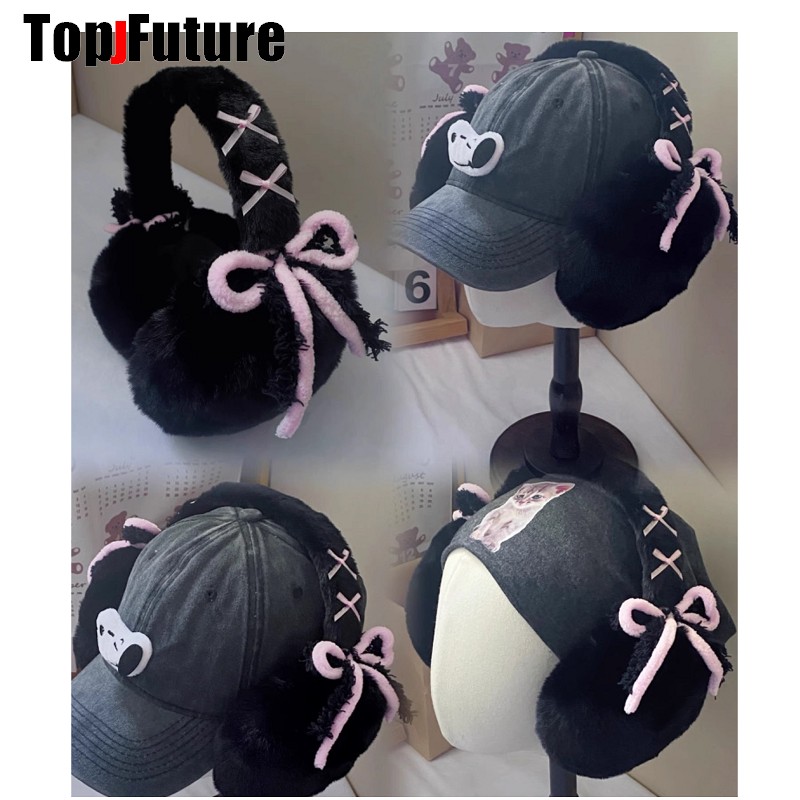 Earmuffs Foldable - 하라주쿠 Y2k 귀여운 달콤한 로리타 활