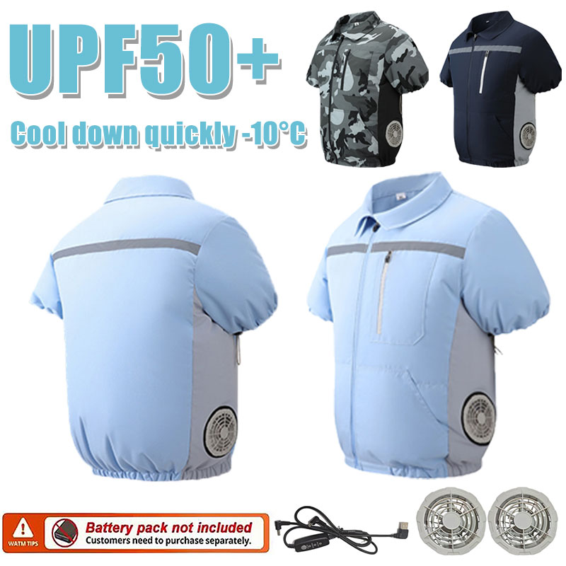 Down Jacket Packable - 여름용 냉방 반팔 에어컨 의류 2홀