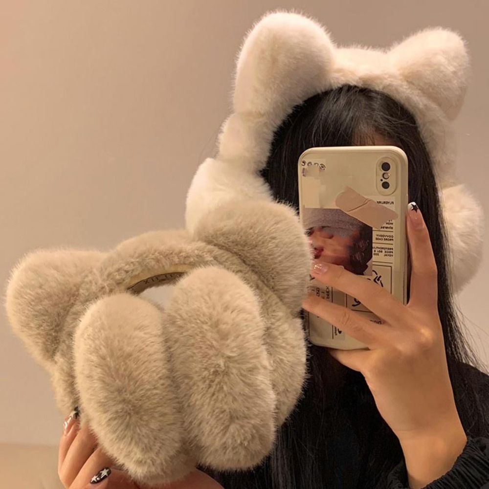 Earmuffs Foldable - 귀여운 고양이 귀마개 겨울 따뜻한 방풍