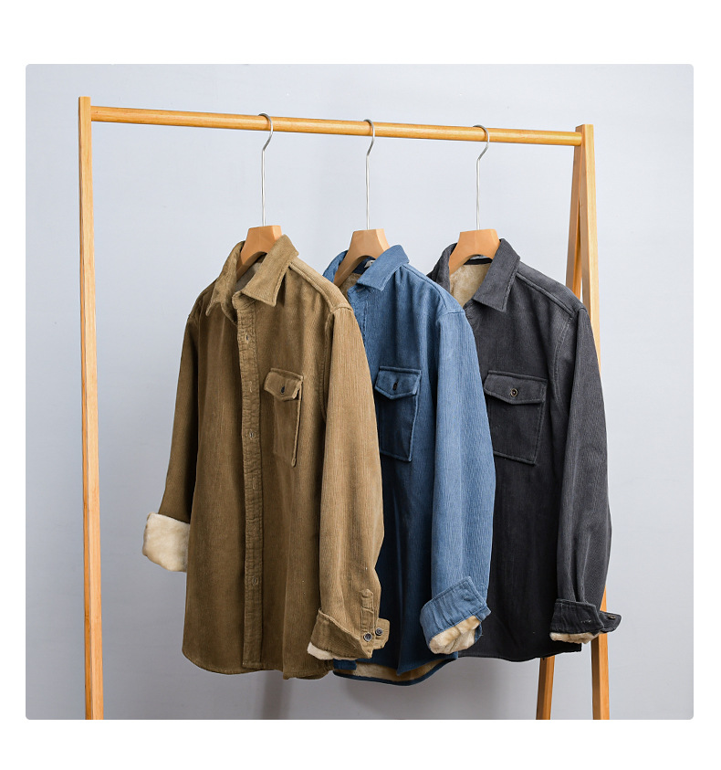 남성 코듀로이 셔츠 재킷 헤비웨이트 겨울 긴팔 버튼다운 - Flannel Shirt Lined 리뷰 및 가격