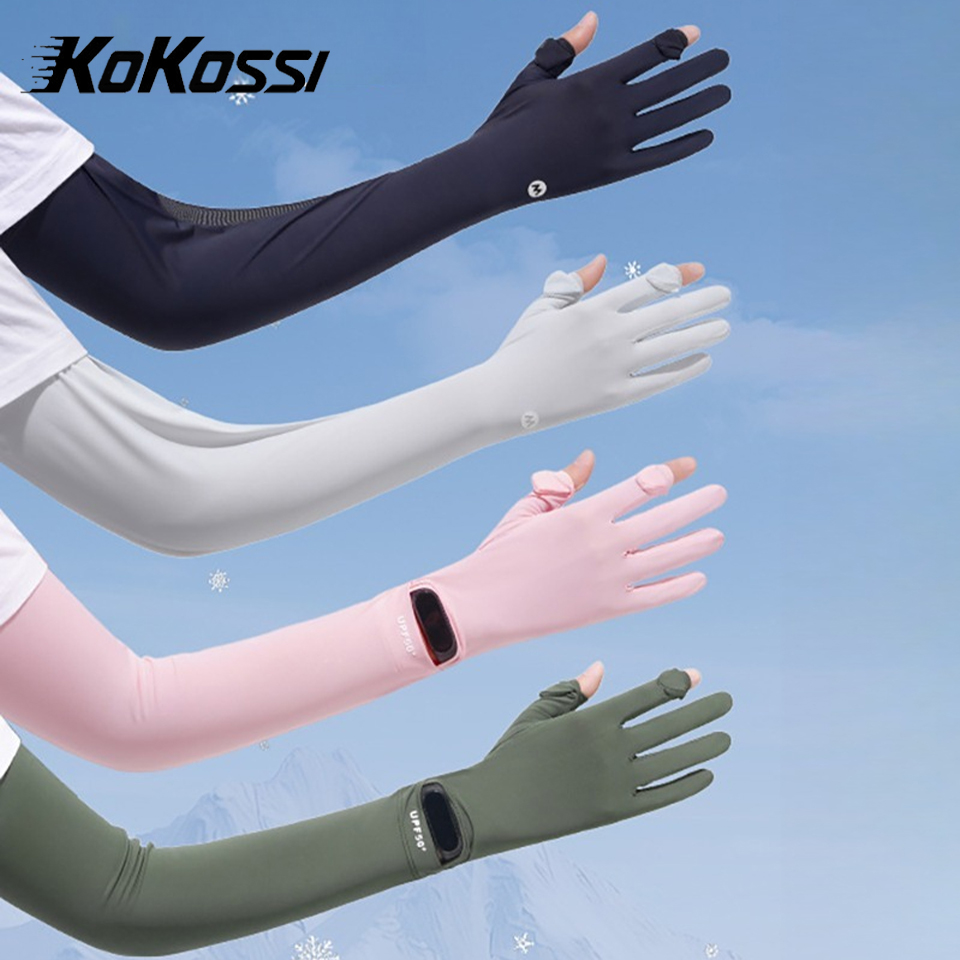 KoKossi 여름 여성용 팔 커버 통기성 긴 아이스  - Touch Screen Gloves 리뷰 및 가격