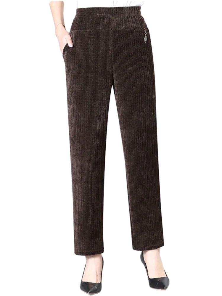 특대 XL-8XL 코듀로이 바지 중년 여성 양털 두꺼운 - Corduroy Pant Warm 리뷰 및 가격