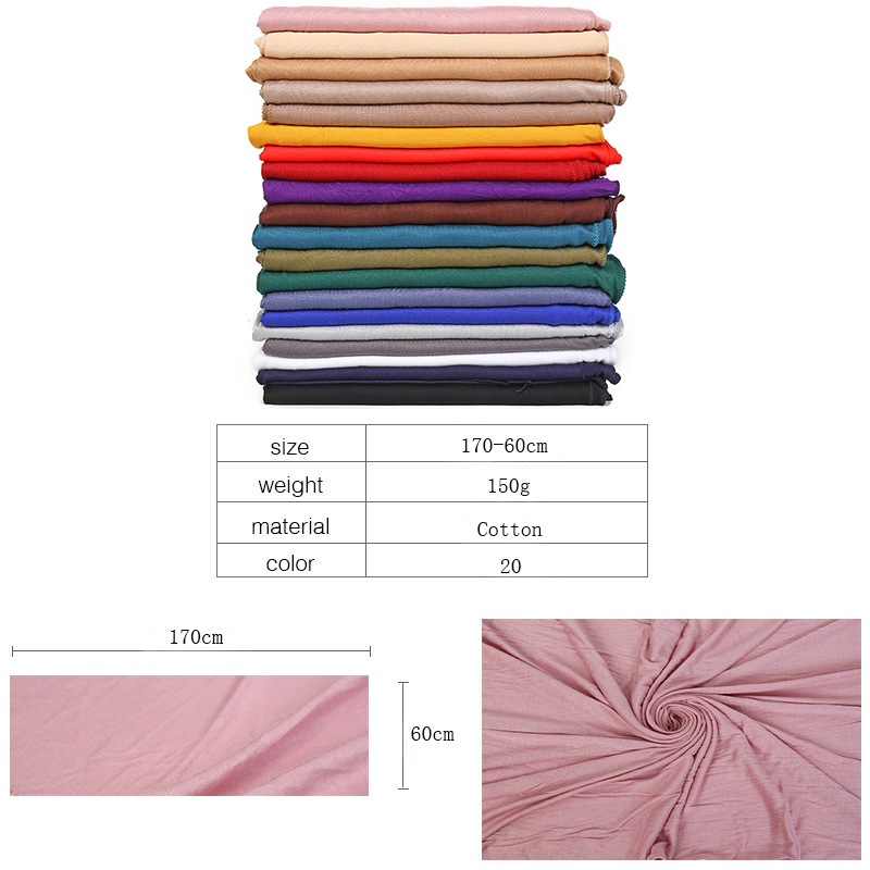 30 색상 일반 솔리드 모달 저지 Hijab 여성 겨울 - Shawl Wrap Winter 리뷰 및 가격