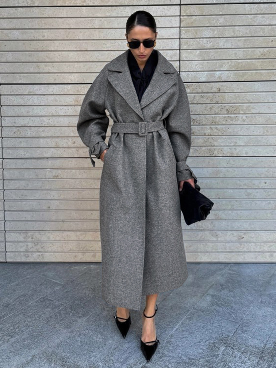 LUCYSHIHATTU 여성용 롱 모조 울 코트 가을  - Wool Coat Peacoat 리뷰 및 가격
