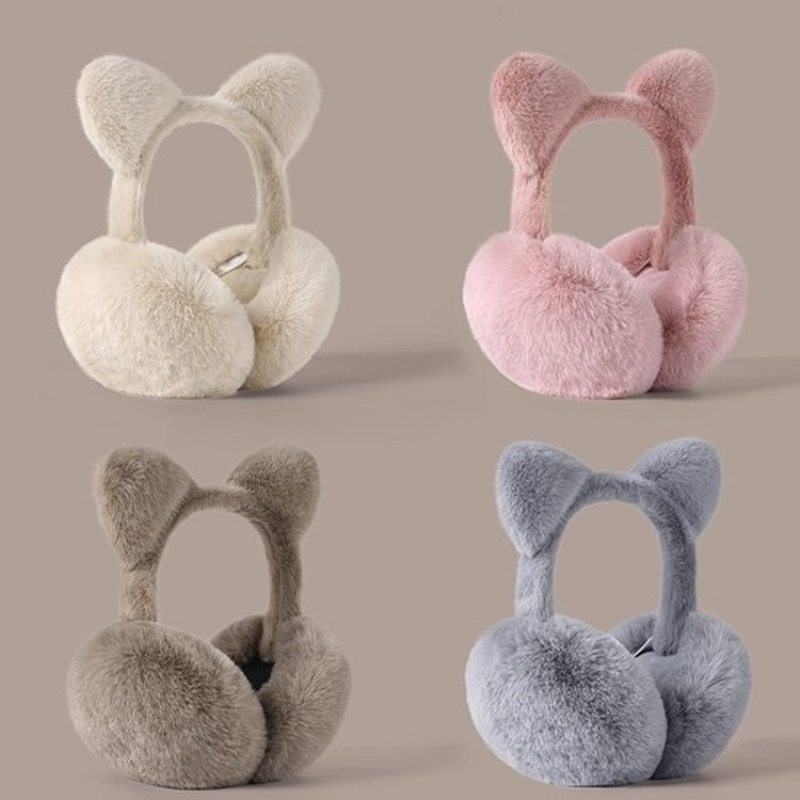 고양이 귀 접이식 귀마개 플러시 따뜻한 귀 덮개 휴대용 - Earmuffs Foldable 리뷰 및 가격