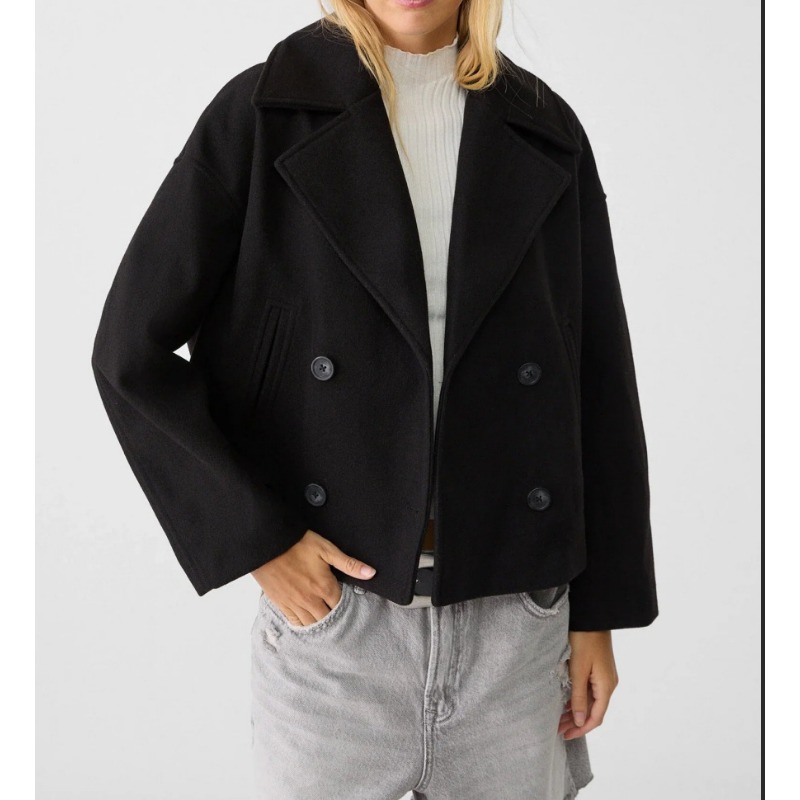 여성용 오버사이즈 더블 브레스티드 울 블렌드 피코트 브 - Wool Coat Peacoat 리뷰 및 가격