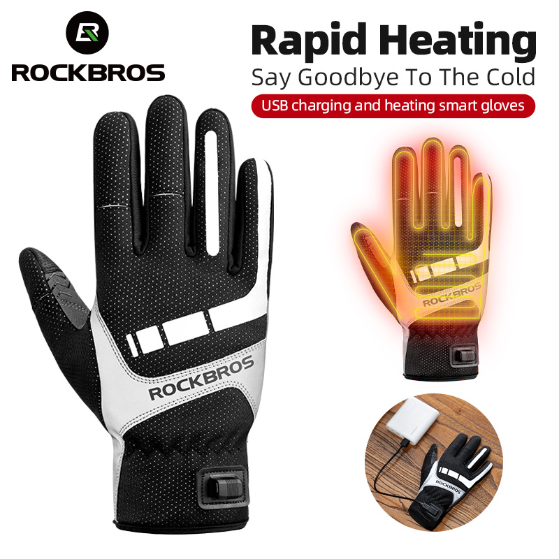 ROCKBROS 가열 겨울 장갑 사이클링 장갑 USB  - Touch Screen Gloves 리뷰 및 가격