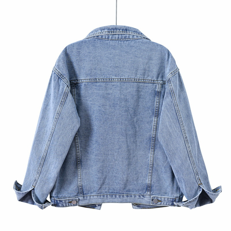 청바지 재킷 여성용 신상 봄 코트 빈티지 루즈 데님 재 - Down Jacket Packable 리뷰 및 가격