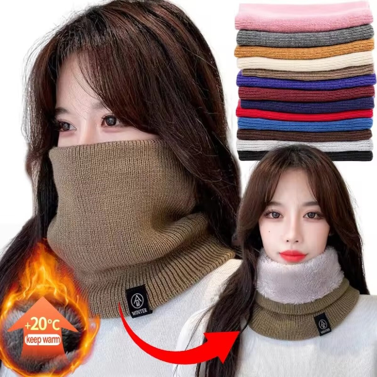 솔리드 겨울 플러시 머플러 여성용 모직 뜨개질 양털 반 - Winter Headband Fleece 리뷰 및 가격